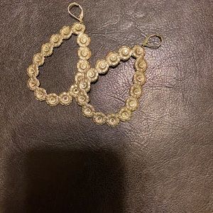 Silver Pink Panache hoop earrings